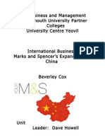 M&S Expansion Into China 21.01.12