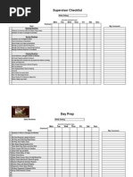 Kitchen Station Task List