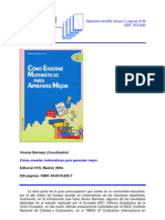 Como Enseñar Matematicas para Aprender Mejor