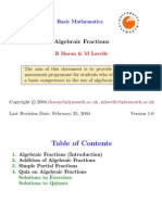 Algebraic Fractions: Basic Mathematics