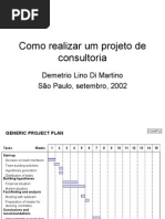 Como Realizar Um Projeto de Consultoria: Demetrio Lino Di Martino São Paulo, Setembro, 2002