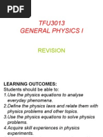 TFU3013 General Physics I: Revision