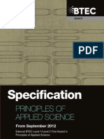 BF029943 Specification BTEC Level 1 2 First Award Principles of Applied Science