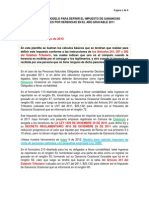 (Liquidador) Modelo para Definir El Impuesto de Ganancias Ocasionales Por Herencias en El Año Gravable 2011