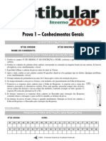 UEM Vestibular de Inverno 2009 - Prova 1