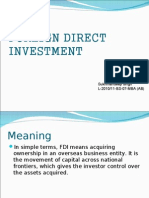 Foreign Direct Investment Ss