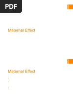 Maternal Effect