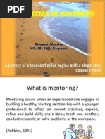 Introduction To Mentoring: Binayak Shankar