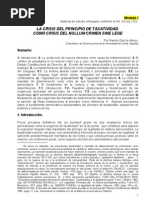 La Crisis Del Principio de Taxatividad Como Crisis Del Nullu