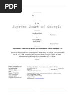 Judy v. Obama - Discretionary Application For Review - Georgia Supreme Court