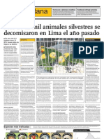 Más de 12 Mil Animales Silvestres Se Decomisaron en Lima El Año Pasado