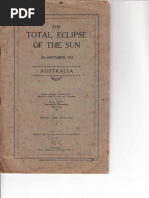 The Total Eclipse of The Sun 1922