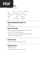 Ms SQL Notes