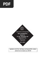 Rules and Regulations Booklet For B. Tech., Dual Degree and Integrated M. Sc. Programmes