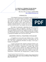 Linguística Textual X Produção de Texto Na Escola - Uma Combinação Possível - MARCILENE