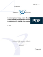 Semi Empirical Component Based Modeling of Submarine Hydrodynamics and Systems The DSSP21 (Build 061102) Companion