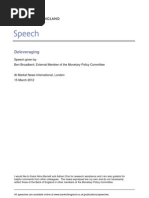 Deleveraging: Speech Given by Ben Broadbent, External Member of The Monetary Policy Committee