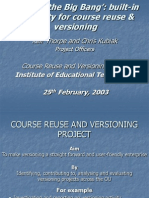 Keir Thorpe and Chris Kubiak Course Reuse and Versioning Project