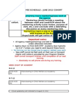 June 2012 Cohort New Employee Schedule