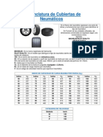 Nomenclatura de Cubiertas de Neumáticos