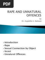 Rape and Unnatural Offences