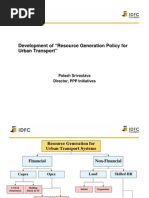 Development of "Resource Generation Policy For Urban Transport"