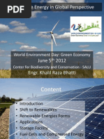 Renewable Energy in Global Perspective