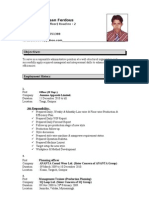 Resume of An Industrial Engineer