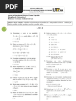 Lista 2 Exercicos Sobre Combinacao Linear LI e LD Produtos Vetoriais Eng Eletrica