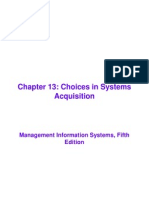 Chapter 13 - Choices in Systems Acquistion