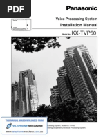 Panasonic Tvp50 Installation & Program Manual