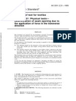 As 2001.2.21-1989 Methods of Test For Textiles Physical Tests - Determination of Seam Opening Due To The Appl