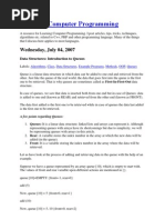 Learning Computer Programming: Wednesday, July 04, 2007