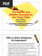 Pre Number and Number Concepts For The Young Child