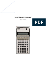 CASIO FX-602P Simulator: User Manual