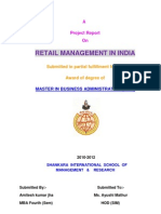 Retail Management in India: Submitted in Partial Fulfillment For The Award of Degree of