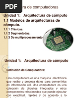 1.1 Modelos de Arquitectura de Computo