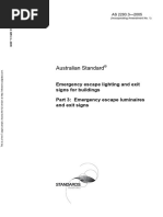 As 2293.3-2005 Emergency Escape Lighting and Exit Signs For Buildings Emergency Escape Luminaires and Exit Si