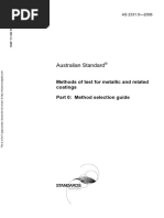 As 2331.0-2006 Methods of Test For Metallic and Related Coatings Method Selection Guide