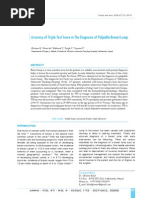 Accuracy of Triple Test Score in The Diagnosis of Palpable Breast Lump