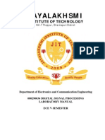 Digital Signal Processing Lab Manual