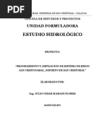 Estudio Hidrologico San Cristobal