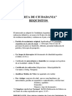 Requisitos Carta de Ciudadania