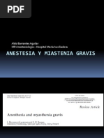 Anestesia y Miastenia Gravis