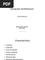 Computer Architecture: Cache Memory