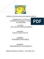 Distribucion Normal y Teorema de Chebyshev