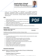 Naseehudeen Ahmad - Accountant Resume