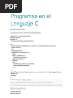 Programas en El Lenguaje C