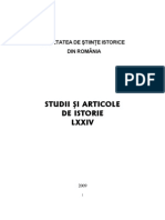 Studii Si Articole de Istorie LXXV 2009