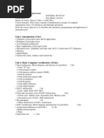 CSC153 Syllabus of Microprocessor